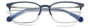 Premium Men Polaroid Eyeglasses: PLD D441 - Mate Blue Ruthenium(2) - SpecSMART Eye Clinic (Front View)